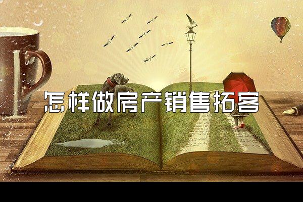 怎样做房产销售拓客