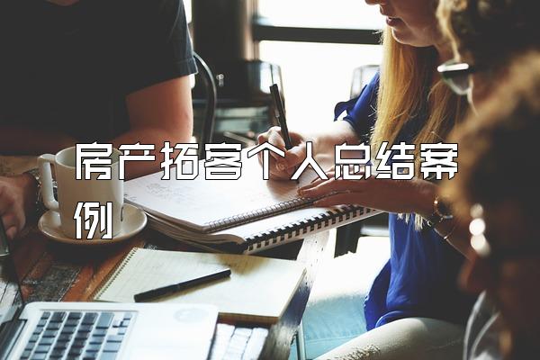 房产拓客个人总结案例