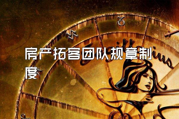 房产拓客团队规章制度