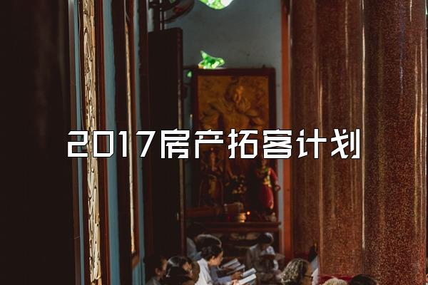 2017房产拓客计划