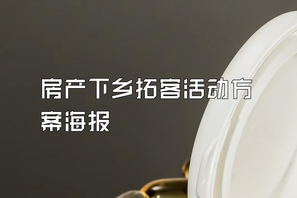 房产下乡拓客活动方案海报