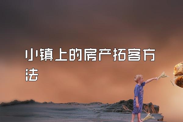 小镇上的房产拓客方法