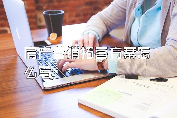 房产营销拓客方案怎么写