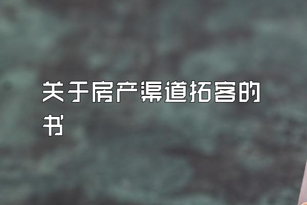 关于房产渠道拓客的书