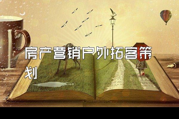 房产营销户外拓客策划