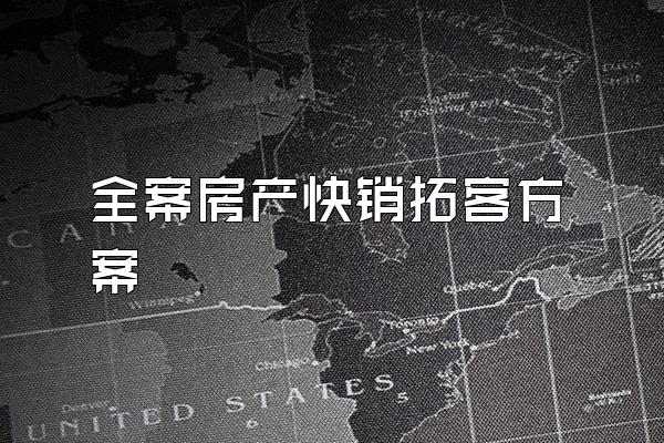 全案房产快销拓客方案