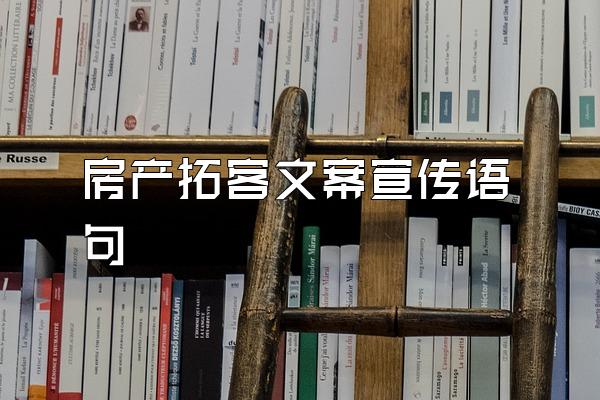 房产拓客文案宣传语句