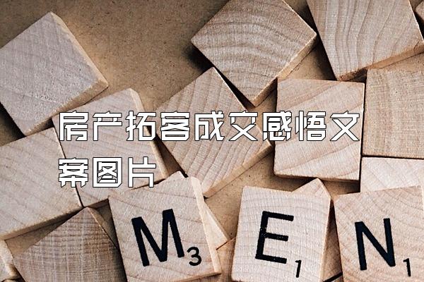 房产拓客成交感悟文案图片